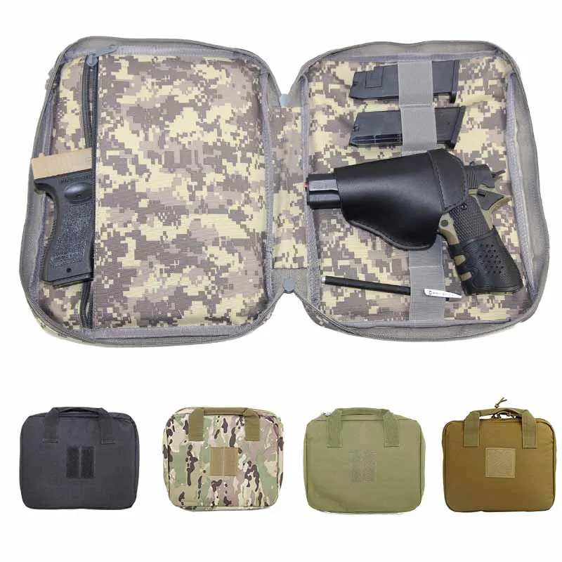 

12" Tactical Gun Bag Case Airsoft Pistol Carry Bag Backpack Military Handgun Holster Pouch Durable Soft Padded Pistol Carrier