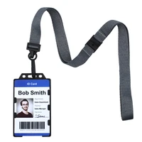 back to school work employee id card case with lanyard 2 sided hard plastic badge holders combo door gafete cordon hanging card