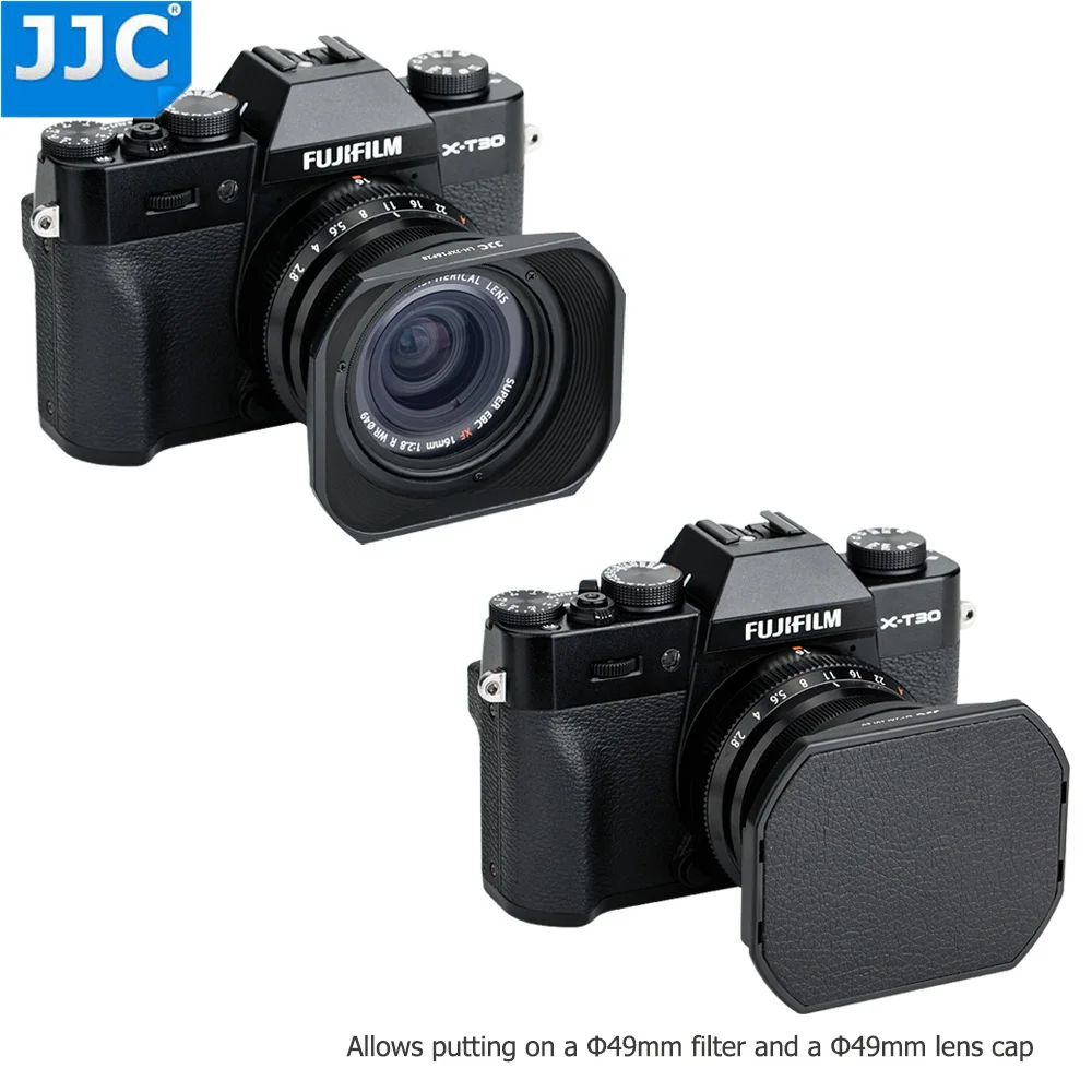 JJC LH-JXF16F28 черная байонетная бленда объектива с крышкой капота может поставить на ф49мм фильтр для FUJIFILM XF 16 мм f/2,8 R WR объектив протектор