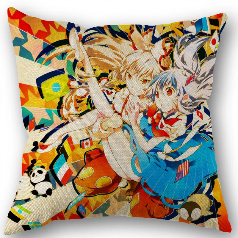 

Anime Kamado Nezuko Pillow Covers Cases Cotton Linen Zippered Square Decorative Pillowcase Outdoor,Office,Home Cushion 45x45cm