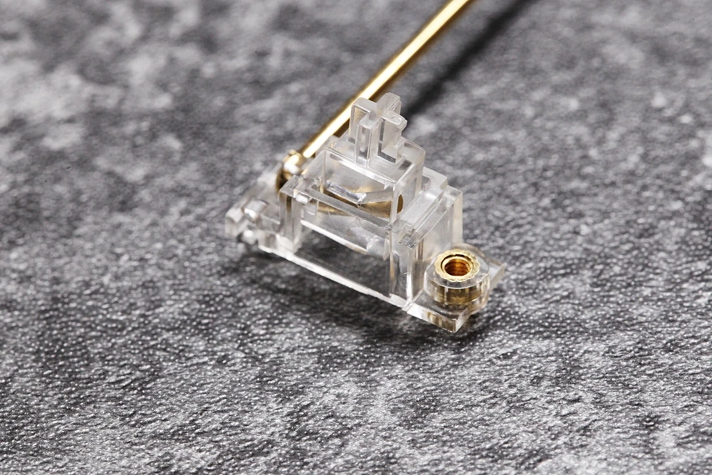 everglide transparent gold plated pcb screw in stabilizer for custom mechanical keyboard gh60 xd64 xd84 6 25x 2x 7x xd96 xd87 free global shipping