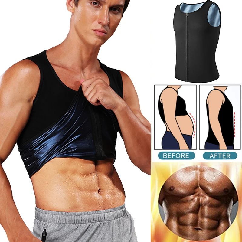 Мужской корсет для коррекции фигуры жилет сауны тренировочная рубашка похудения