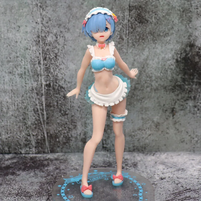 

Japanese Anime Re:Life In A Different World From Zero T-shirt Rem Figure Model Toys PVC Action Figure Sexy Girl Rem Toys Gifts