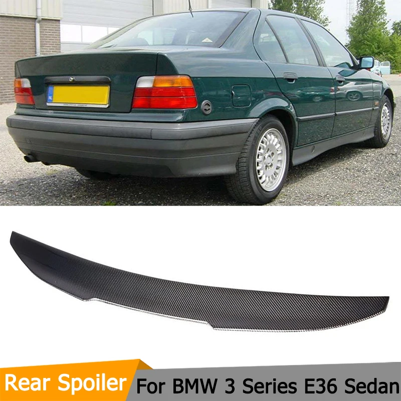 

Car Rear Trunk Spoiler Wing for BMW 3 Series E36 Sedan 1991 - 1998 Carbon Fiber Rear Trunk Boot Lip Wing Spoiler
