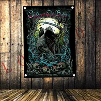 rock music band classic tattoo poster flag banner tapestry hanging painting wall hanging bar cafe home background decor cloth