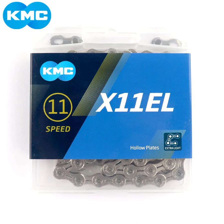Велосипедная цепь KMC X11EL X11 118L 11 для скоростного велосипеда с волшебной кнопкой