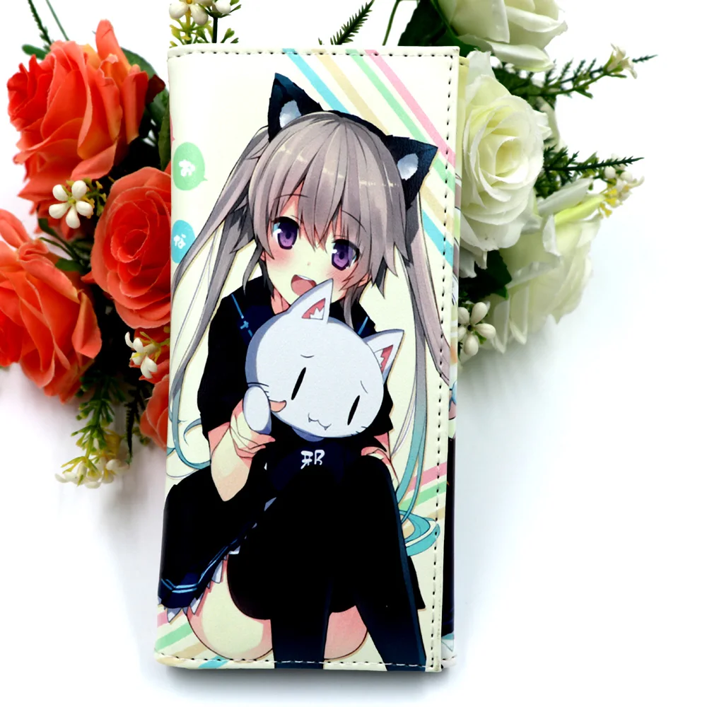Игровой аниме Ao no Kanata Four Rhythm из искусственной кожи кошелек Mashiro Arisaka мультяшный с