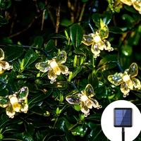 butterfly dragonfly string lights outdoor solar garland fairy lights garden decoration solar christmas lights party decoration