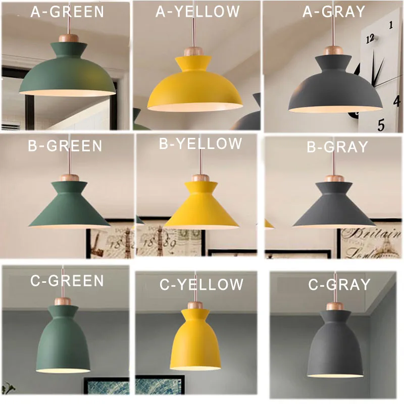 Современный подвесной светильник в скандинавском стиле лампа цвета макарон лофт