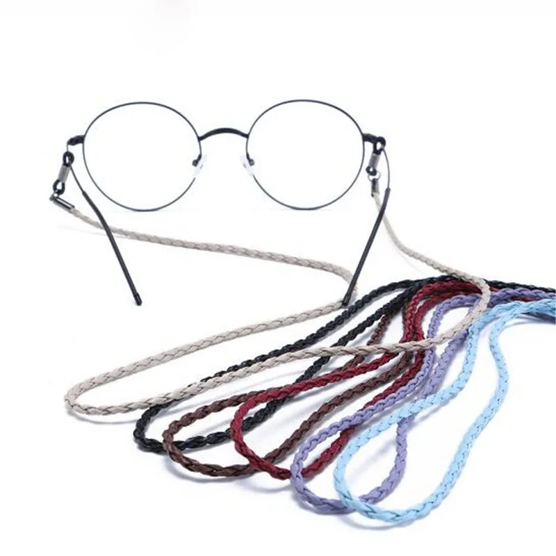 Colorful Leather Glasses Neck Strap String Rope Band 4 Colors 1Pcs New Eyeglass Cord Adjustable End Holder | Аксессуары для одежды