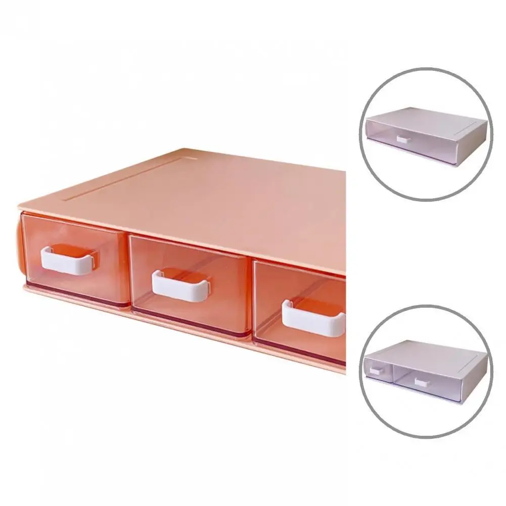 

Large Capacity Useful Makeups Jewelry Crafts Storage Drawer Stable Base Desk Storage Box Creative for School