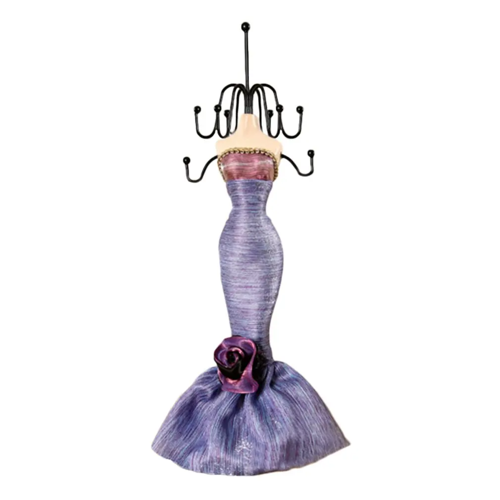 Стильный полимерный Манекен-платье держатель ювелирных изделий дисплей стеллаж