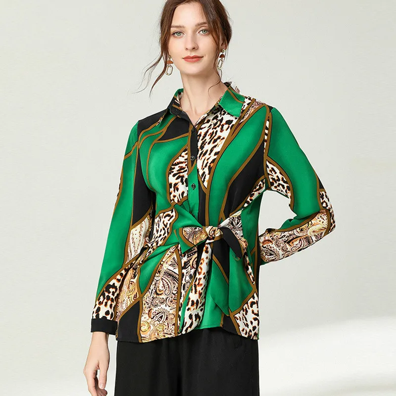 2020 most popular autumn shirt  women's slim fat cover belly shirt is thin autumn shir tMature and elegant style shirt