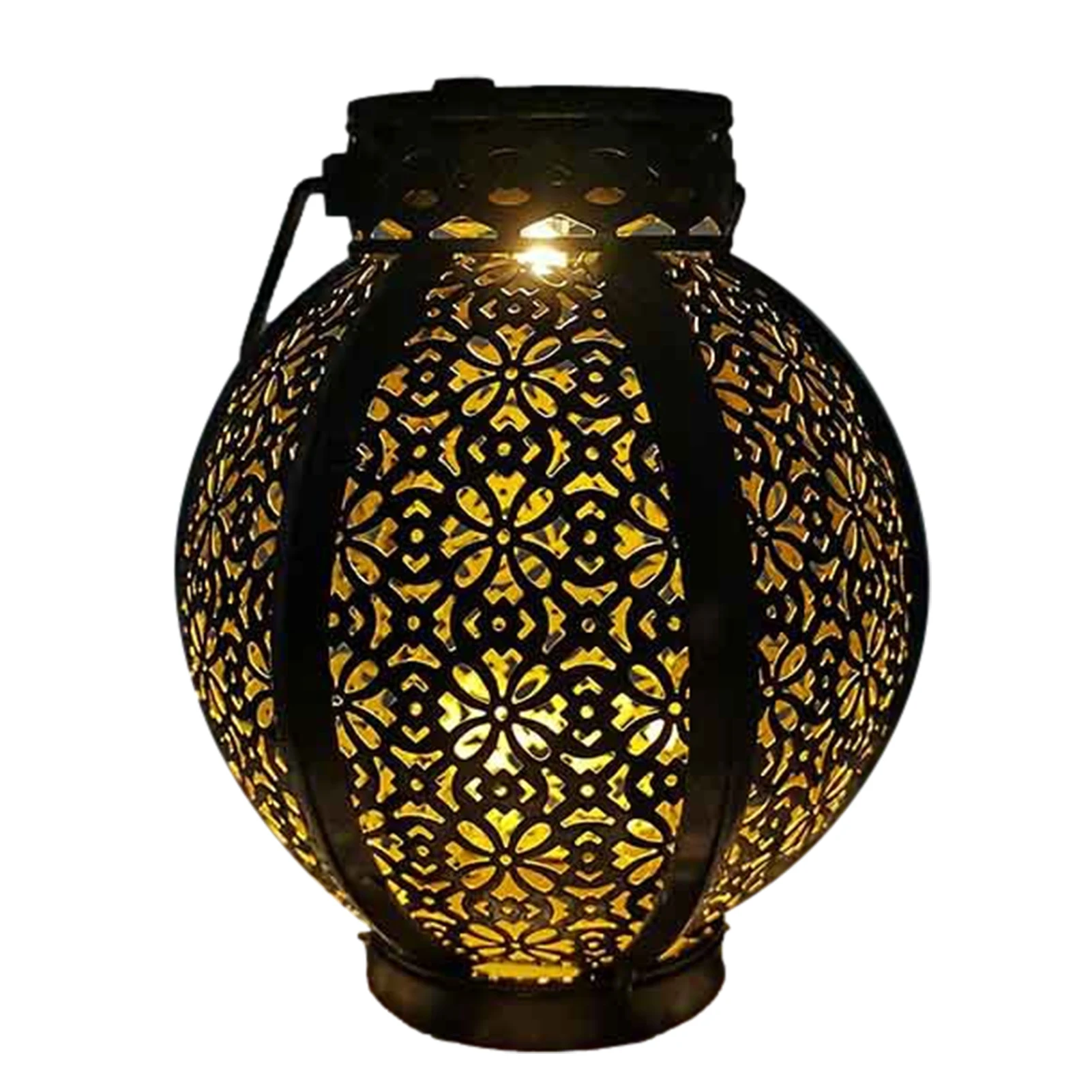 

LED Retro Garden Solar Lamp Metal Hollow Shadow Projection Hanging Lantern Outdoor Lighting Waterproof Landscape Light Art Decor