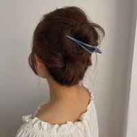 1pcs korean original temperament morandi color hairpin top clip fashion design color dripping plastic duckbill clip for women