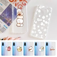 kawaii tea with molang cupcake phone case for redmi note 5 7 8 9 10 a k20 pro max lite for xiaomi 10pro 10t
