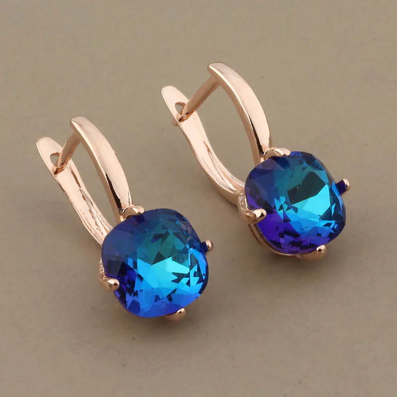 Новые модные серьги 10*10 мм квадратные из розового золота/белого золота/золотого