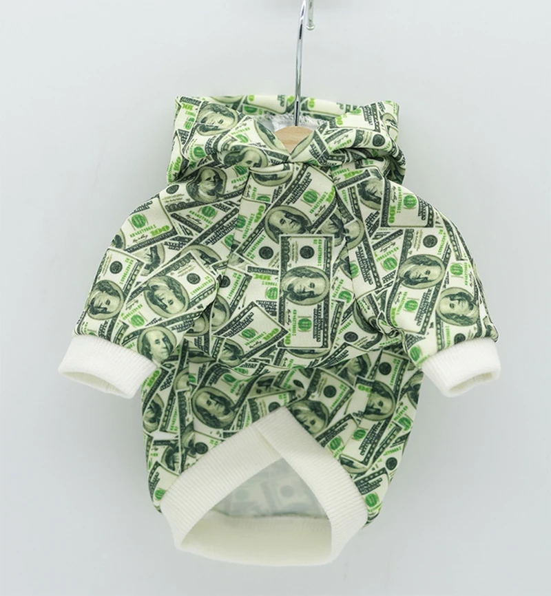 

Trendy Dog Hoodie Dollar Printed Pet Clothes Dog Clothes Dog Coat French Bulldog Chihuahua Costume Dog Pet Clothes Chihuahua