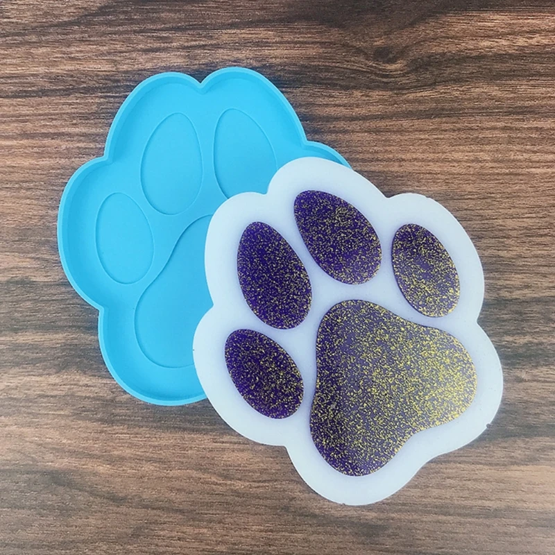

Dogs Paw Coaster Epoxy Resin Mold Cup Mat Pad Silicone Mould DIY Crafts Tools