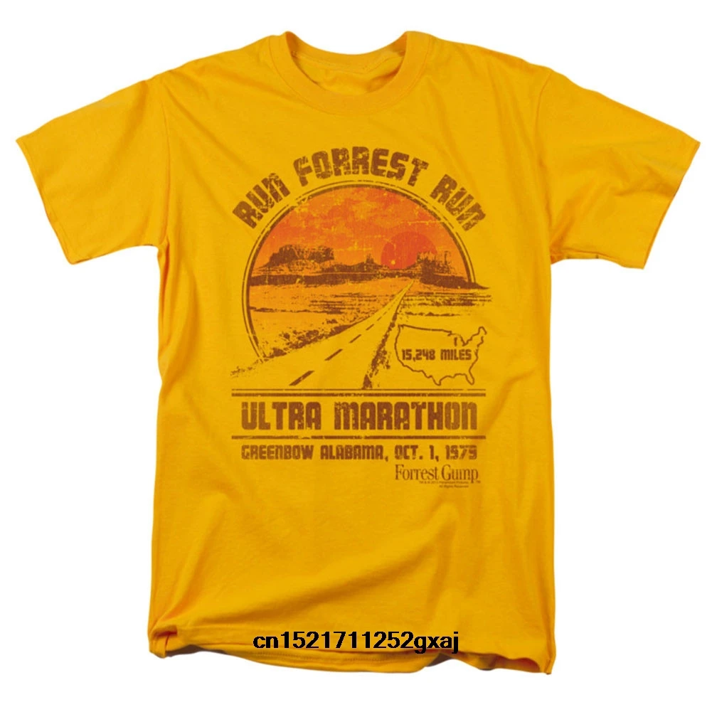 Забавная Мужская футболка новинка Forrest Gump Ultra Marathon футболка|Мужские футболки| |