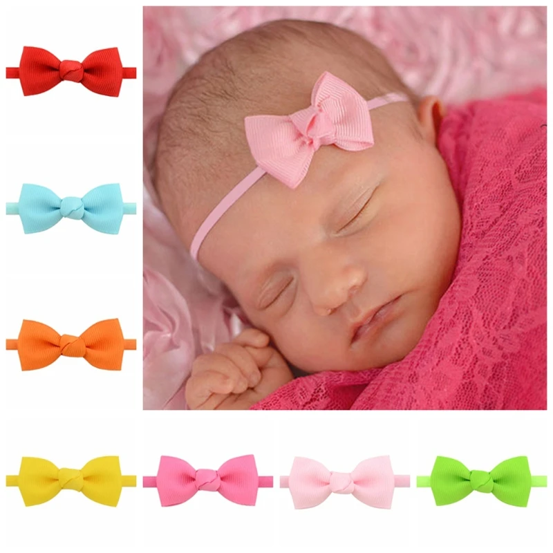 

87HD 20Pcs Cute Kids Girl Baby Ribbon Toddler Flower Bow Headband Hair Band Headwear