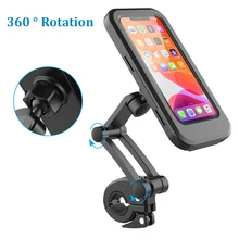 Adjustable Bicycle Handlebar Phone Holder Waterproof Case Motorcycle Bike Phone Stand Mobile Mount Support Smartphone Bracket