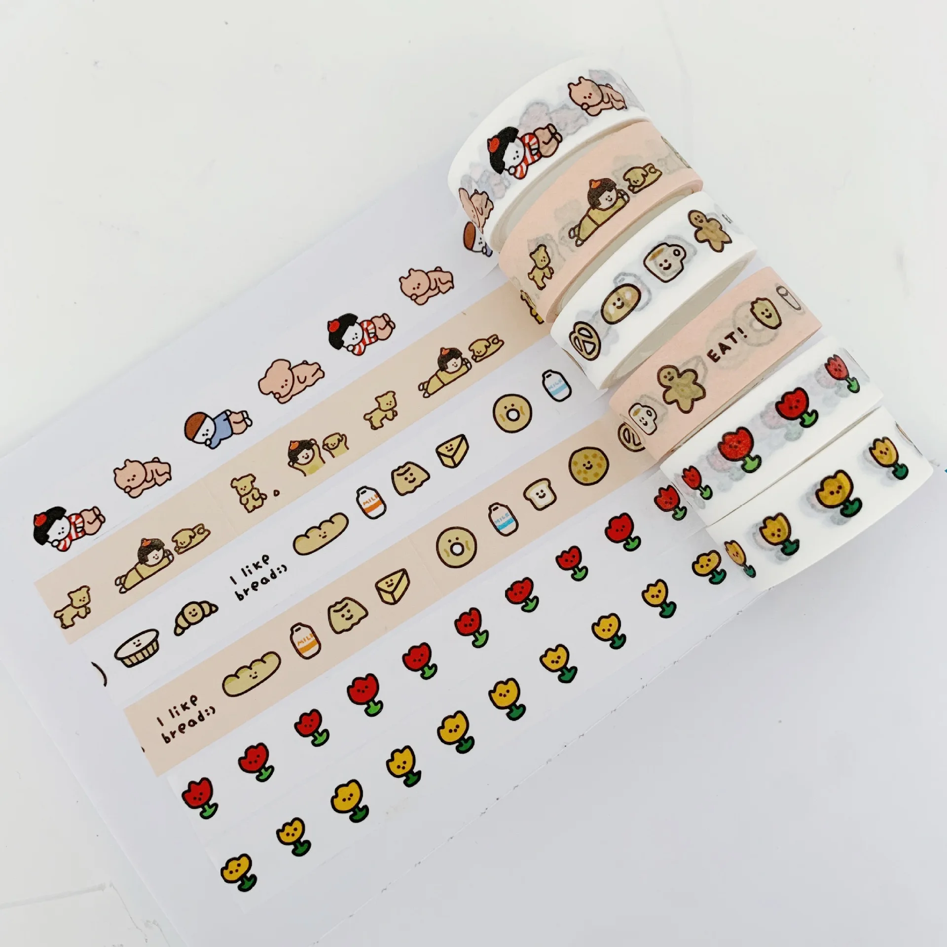 Ins Cute Girl хлебный тюльпан васи лента 5 м карты Note Paper мультфильм креативные наклейки