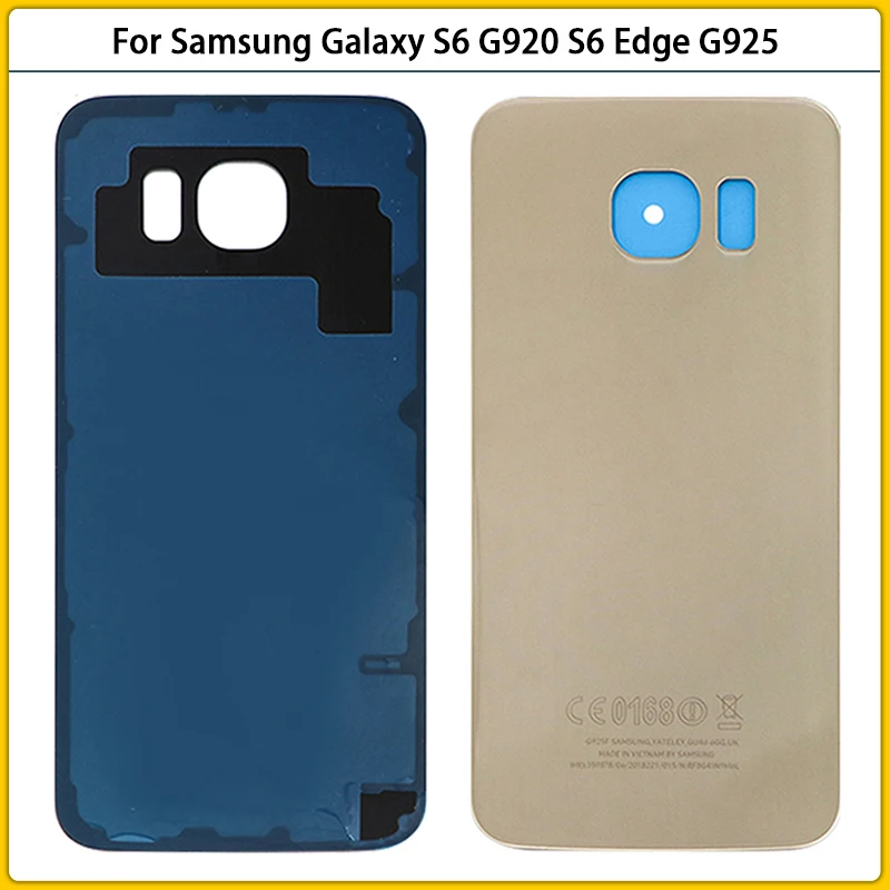 Новый задний корпус S6 для Samsung Galaxy G920 S6Edge Edge G925 передняя средняя рамка Крышка