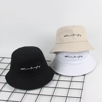 new bucket hat simple sun protection hat outdoor couple fisherman hat for men embroidered unisex womens panama cap