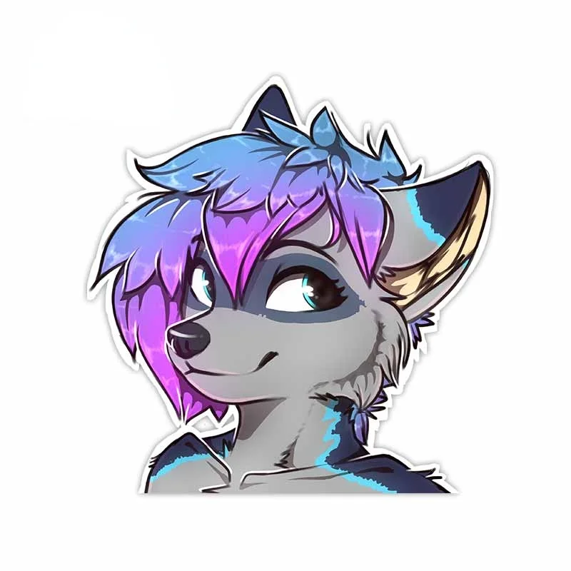 

Beautiful Foxs Furry Car Stickers Refrigerator Air Conditioner Decal Bumper Scratch-proof Cover Scratches Waterproof Car Decor