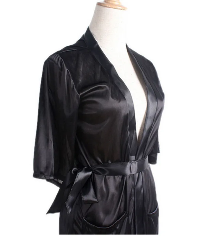 Британский 2019 сексуальный длинный Шелковый Халат банный халат Babydoll нижнее белье