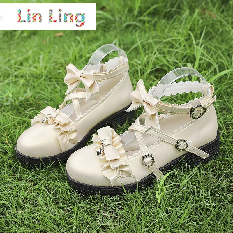 

2021 Fairy Style Lolita Lolita Shoes Japanese Lolit JK Leather Shoes Uniform Pumps