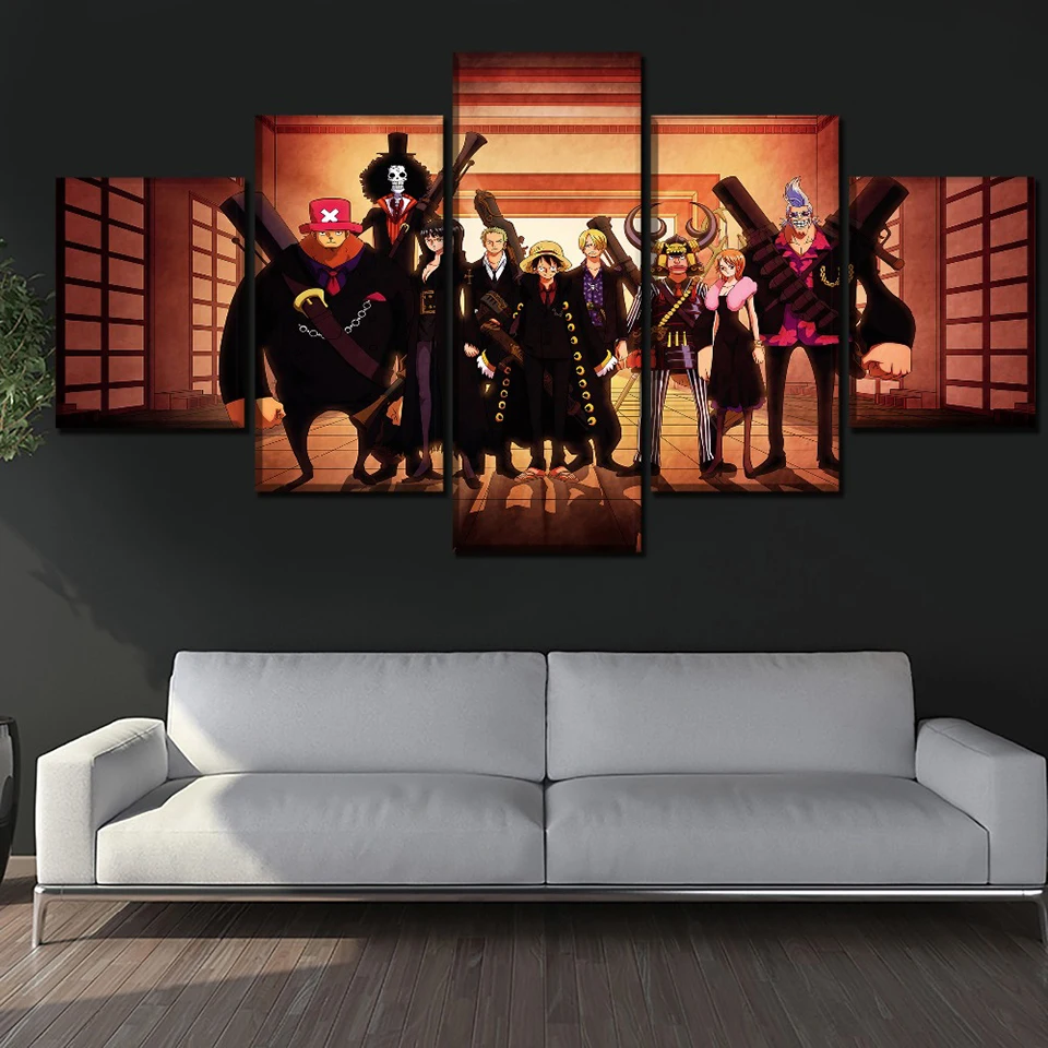 

HD Canvas Painting Print 5 Pieces Anime Characters Photo Decorative Wall Modular Poster For Living Room Pictures Home Decoration