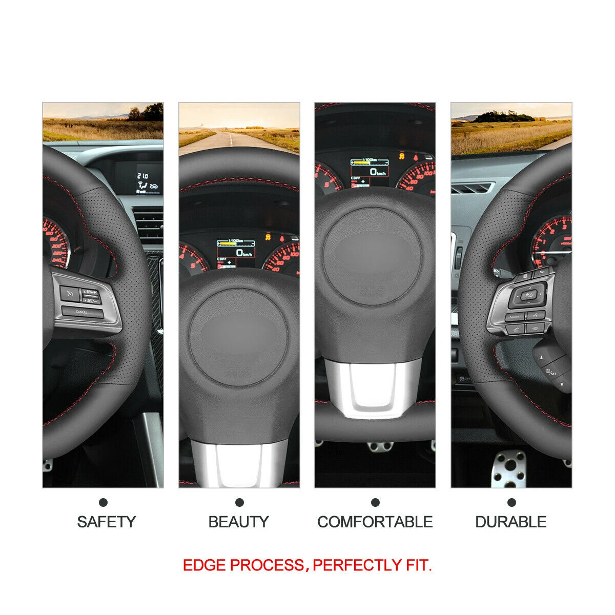 

Hand Stitch Artificial Leather Car Steering Wheel Cover for Subaru WRX (STI) 2015-2019 / Levorg 2015-2019