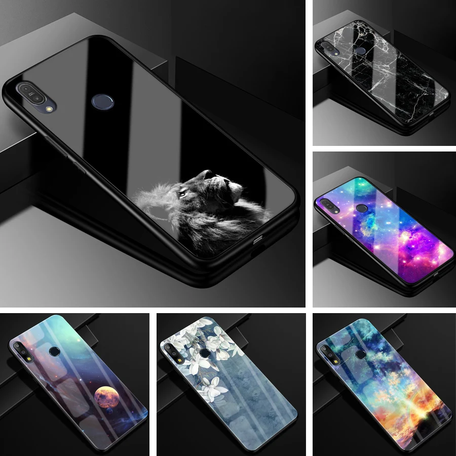 Для Asus Zenfone Max Pro M1 ZB601KL Чехол Жесткий PC стеклянный чехол для телефона черный ТПУ бампер чехол для Asus Zenfone Max Pro M1 ZB602KL