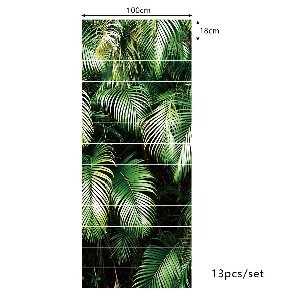 Креативная Наклейка на стену в виде бабочки пальмы зеленых листьев лестницы