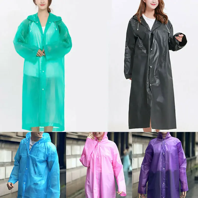 Водонепроницаемый дождевик для мужчин и женщин уличная ткань EVA длинный пончо с