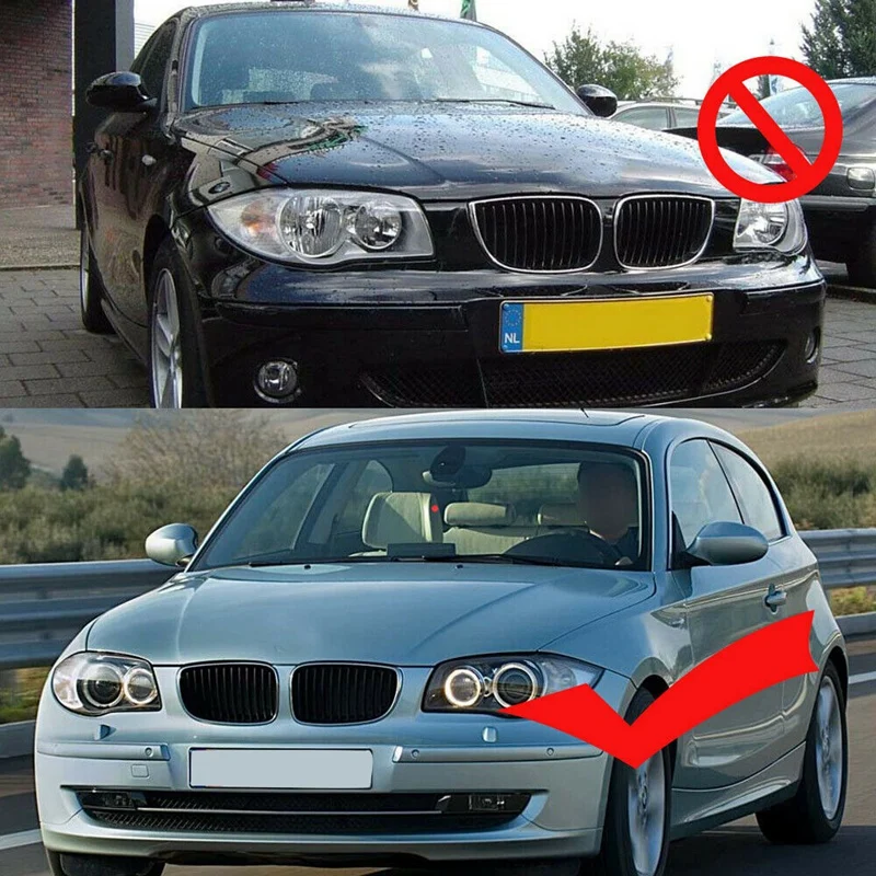Передний бампер Спортивная решетка для BMW E81 E82 E87 E88 1 серии LCI 2007-2013 (матовый черный)