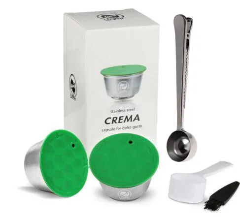 Металлическая многоразовая капсула dolcegusto из нержавеющей стали, совместимая с кофемашиной dolcegusto, многоразовая капсула Dolci - Цвет: 2capsule 1sp