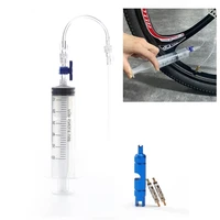 1 set mtb bike tubeless tyre repair fluid injection tool tire filling syringe tool french nozzle bicycle mountain bike accessory