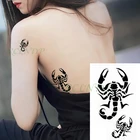 Татуировка переводная Временная водостойкая, наклейка на ногу, Скорпион, птица, маленькое тату, флэш-тату, искусственные татуировки на руку для детей, мужчин, женщин, детей