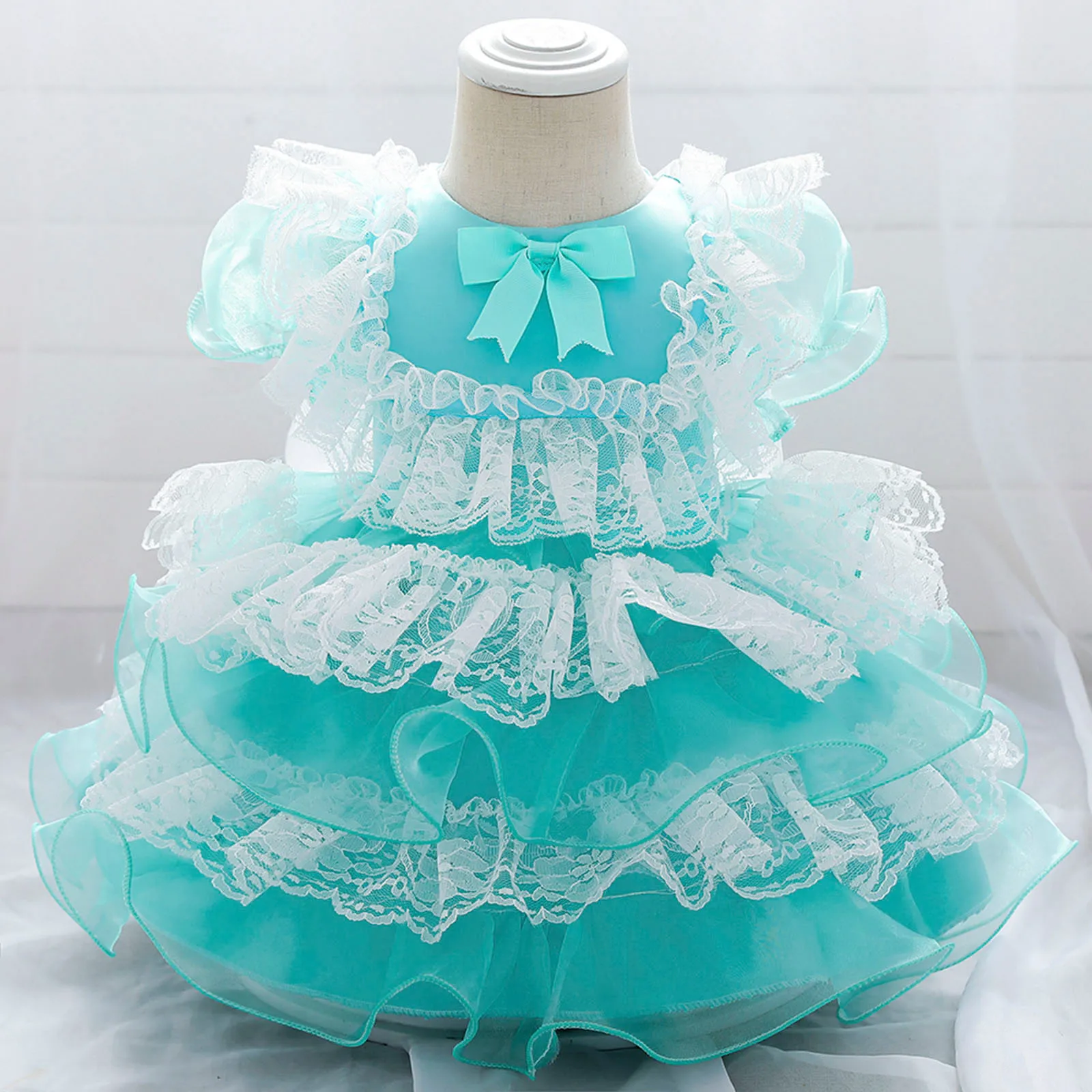 

Kids Girls Gauze Princess Bridesmaid Pageant Gown Birthday Party Wedding Dress Costume For Girls