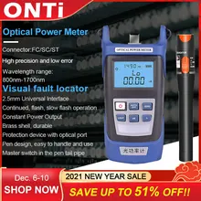 ONTi Fiber optic tool kit FC/SC Connector VFL OPM Optical Power Meter Laser Source and Visual Fault Locator 1/10/20/30mW 5-30km