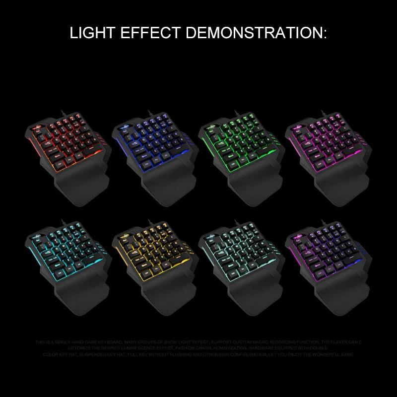 Крутая Механическая игровая клавиатура с одной рукой для ПК PS4 Xbox Gamer RGB