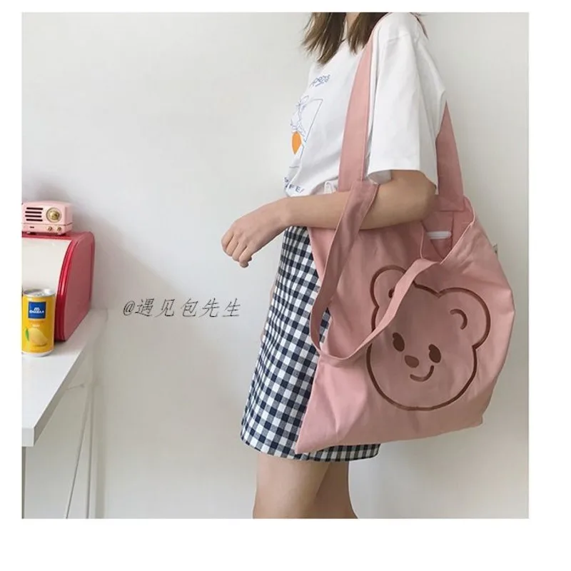 

Woman Sling Beach Bag Women 2021 New Ins Canvas Bag Korean Version Large Capacity Shoulder Bag Simple Versatile Handbag Handbags