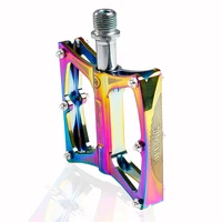 ultralight bicycle pedal colorful mtb mountain bike pedals bearing aluminum alloy anti slip rainbow bicycle flat pedal bike part