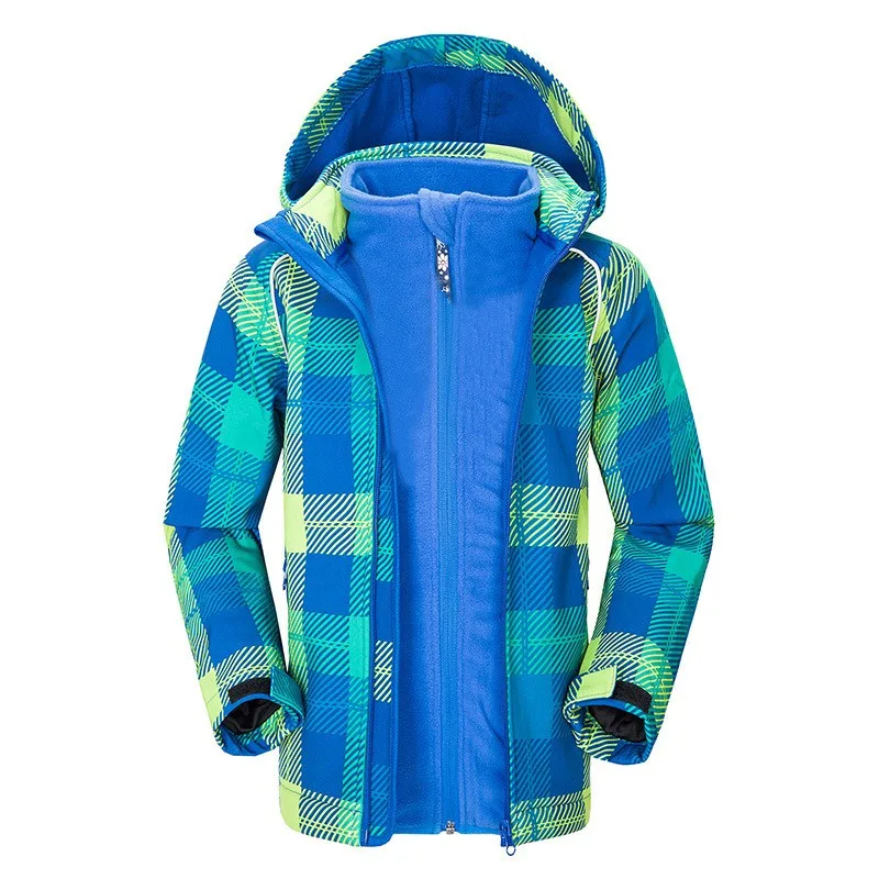 Зимняя детская Лыжная куртка водонепроницаемое пальто с капюшоном для сноуборда