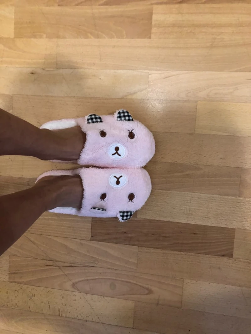 Зимние женские тапочки; домашняя обувь для женщин; Chinelos Pantufas Adulto; модные домашние тапочки на меху с милым медведем и Свинкой