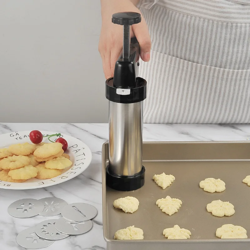 

Stainless steel decorating gun cookie biscuits gunner pressing biscuit machine DIY baking tools kitchen tools cookie mold