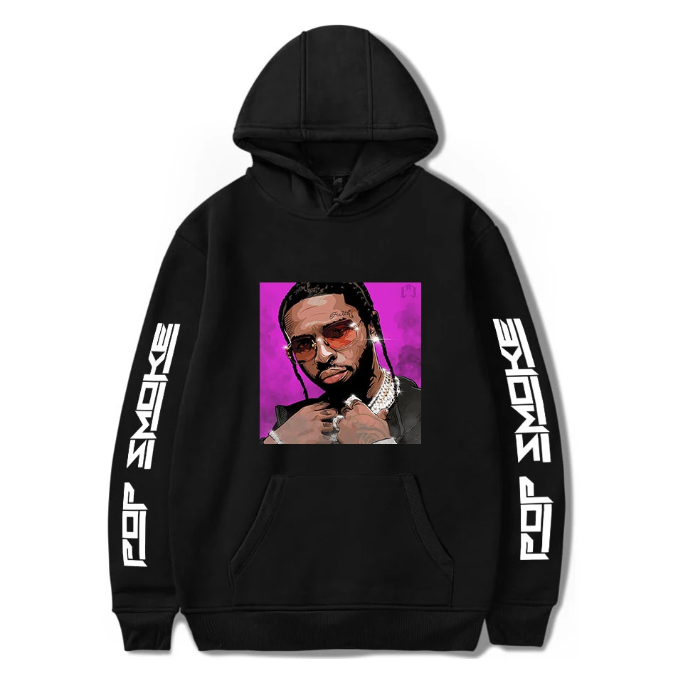 

2021 New R.I.P. Rapper Pop Smoke Hip Hop 2D Print Hooded Sweatshirt Women/Men Clothes Casual Hoodie Sweatshirt 1